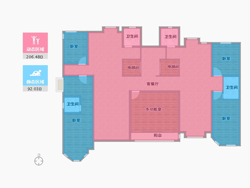 河北省-石家庄市-雍和慢城-272.36-户型库-动静分区