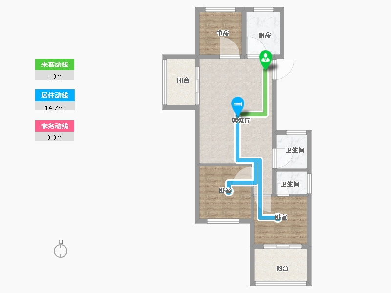 浙江省-绍兴市-一品星泽湾-71.00-户型库-动静线