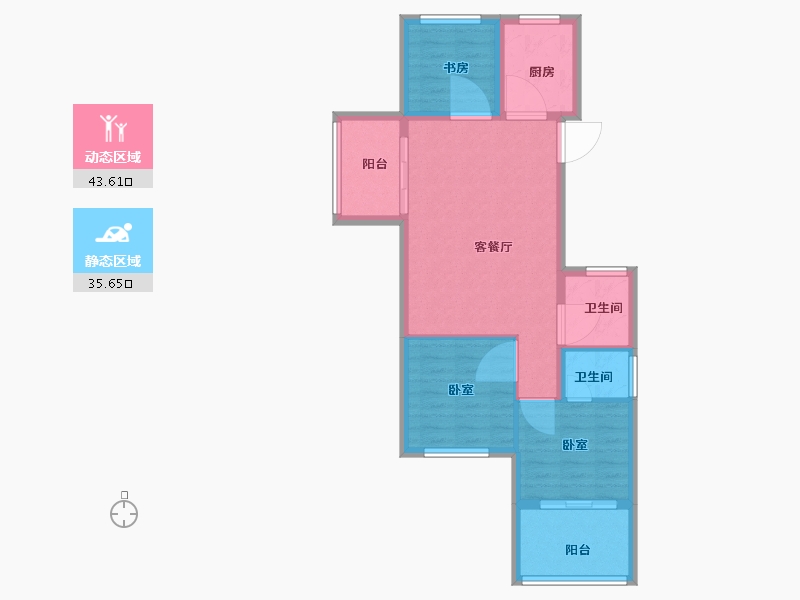 浙江省-绍兴市-一品星泽湾-71.00-户型库-动静分区