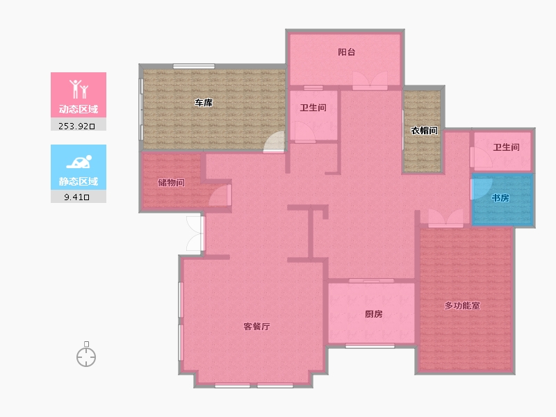 辽宁省-丹东市-恒景·溪山壹號-286.56-户型库-动静分区