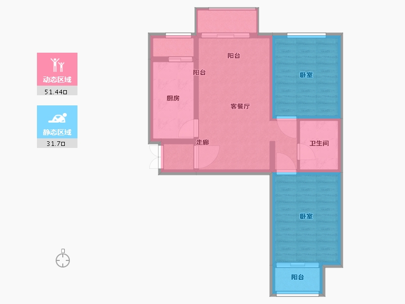 河北省-廊坊市-晨汐晨熙-74.00-户型库-动静分区