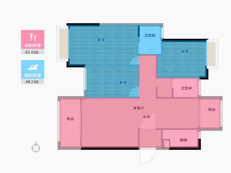 福建省-南平市-建阳融华锦城-102.00-户型库-动静分区