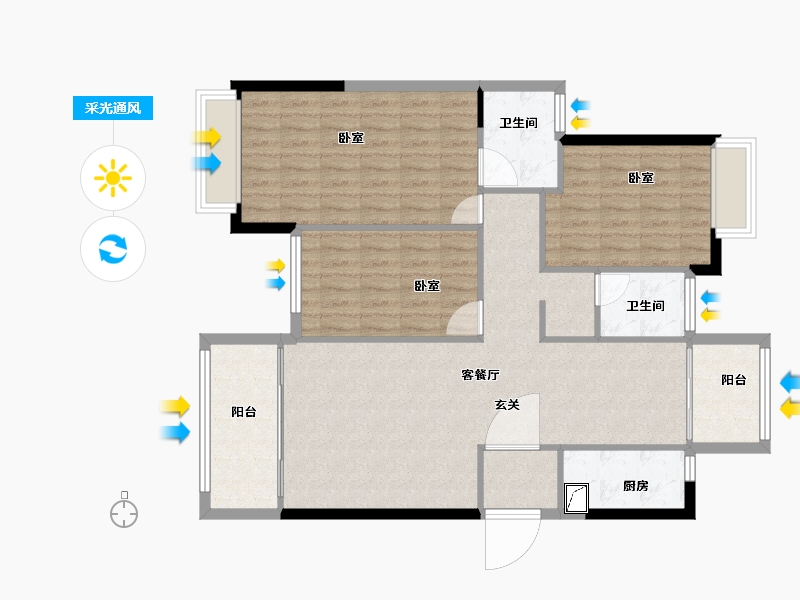 福建省-南平市-建阳融华锦城-102.00-户型库-采光通风