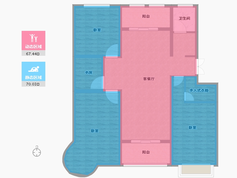 安徽省-安庆市-青园城-124.04-户型库-动静分区