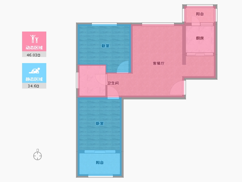 河北省-廊坊市-壹城公馆-72.00-户型库-动静分区