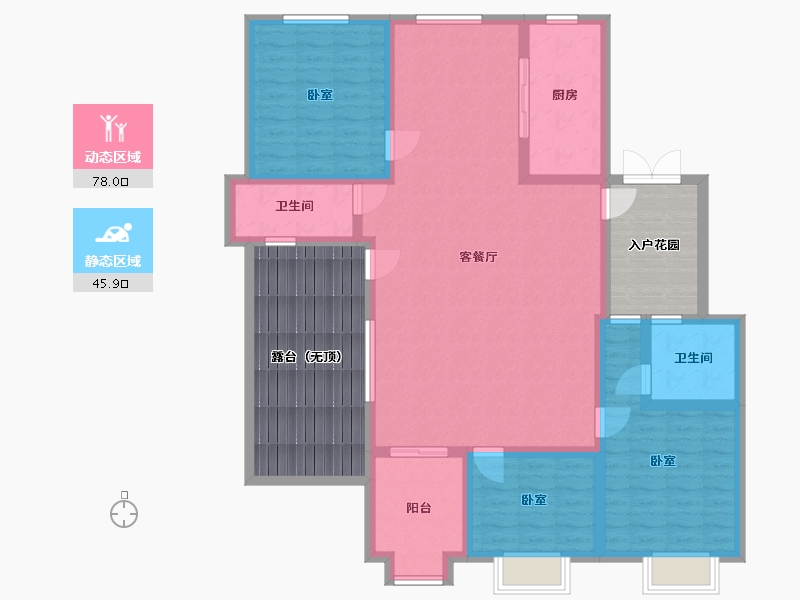 河北省-石家庄市-易水龙脉-136.37-户型库-动静分区