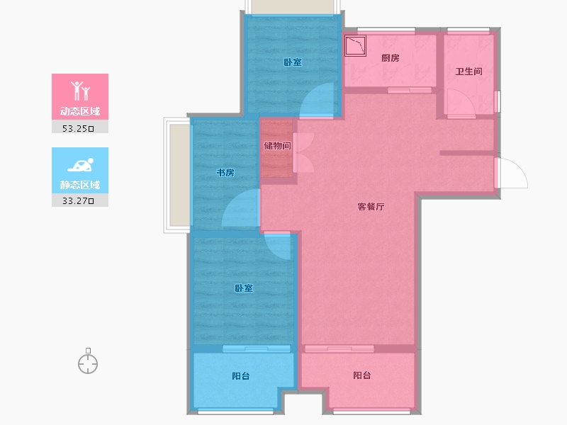 安徽省-淮北市-星洲国际城-77.58-户型库-动静分区