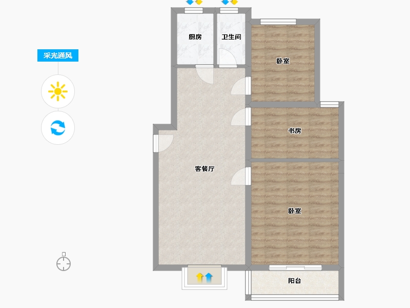 河北省-邢台市-杰地润园-77.51-户型库-采光通风