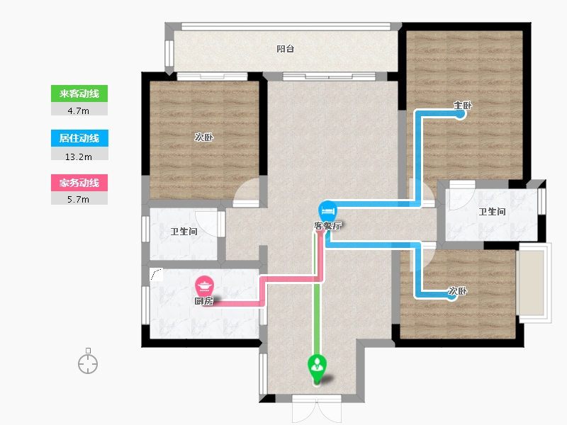 四川省-泸州市-佳乐云尚-102.37-户型库-动静线