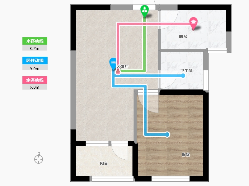 江苏省-扬州市-京杭明珠-46.00-户型库-动静线