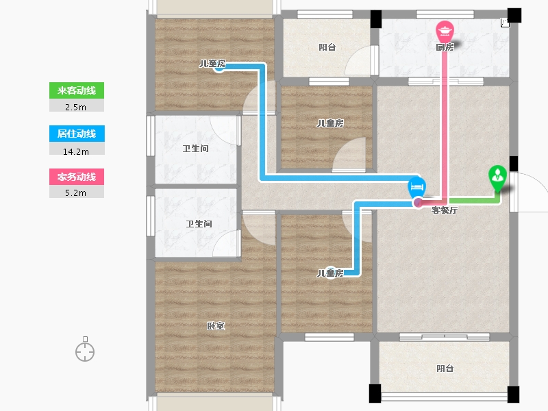 福建省-莆田市-碧桂园·浪琴湾-102.07-户型库-动静线