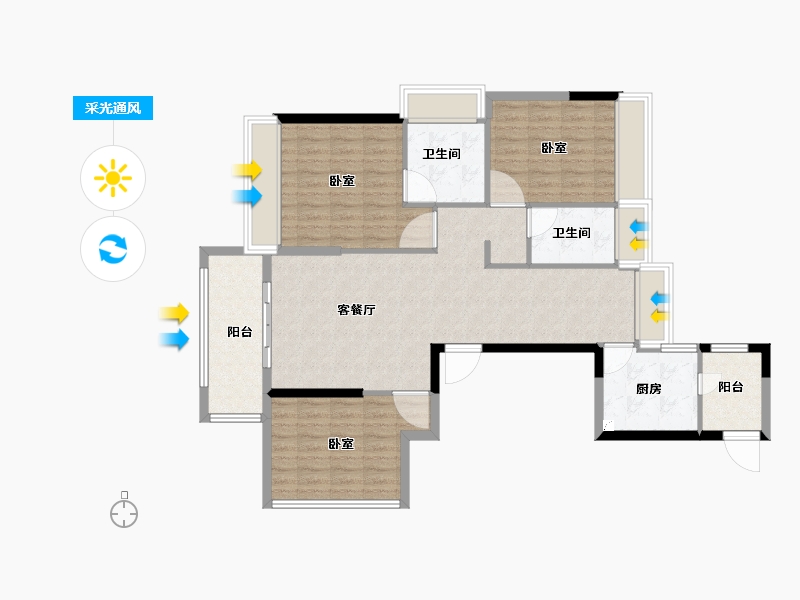 福建省-莆田市-锦福上城-100.61-户型库-采光通风