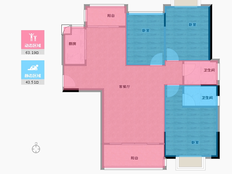 福建省-南平市-建阳融华锦城-98.00-户型库-动静分区