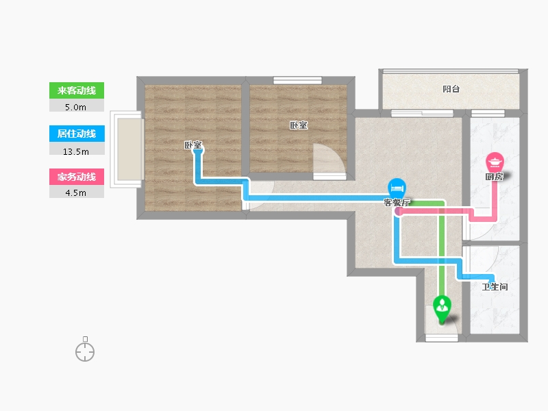 河北省-廊坊市-晨汐晨熙-60.00-户型库-动静线