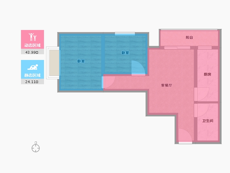 河北省-廊坊市-晨汐晨熙-60.00-户型库-动静分区