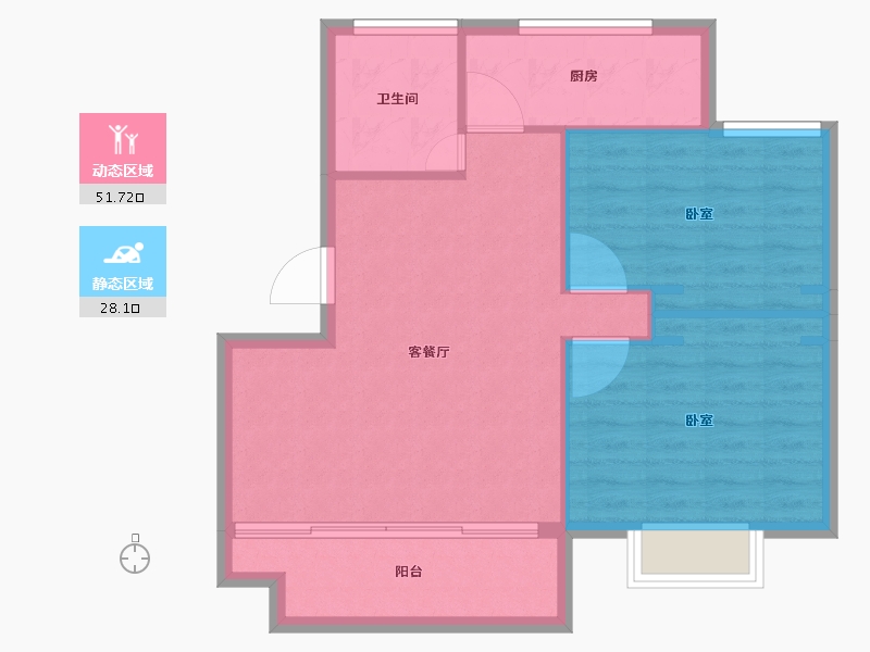 安徽省-安庆市-嘉禾至尊-73.00-户型库-动静分区