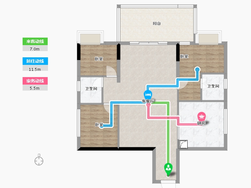 四川省-泸州市-三溪酒城国际-99.64-户型库-动静线