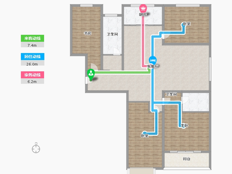 山东省-临沂市-泉府公馆-181.96-户型库-动静线