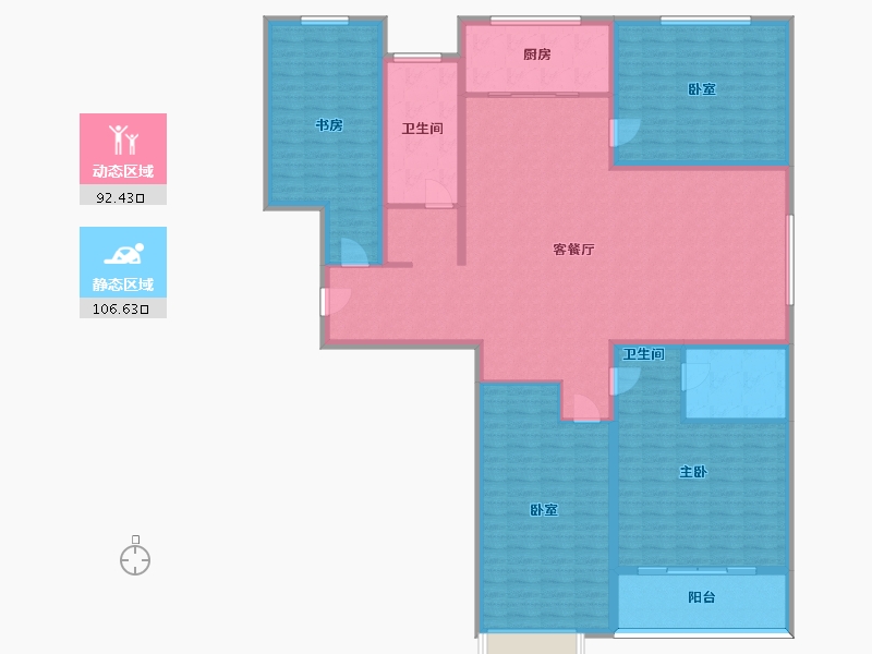 山东省-临沂市-泉府公馆-181.96-户型库-动静分区