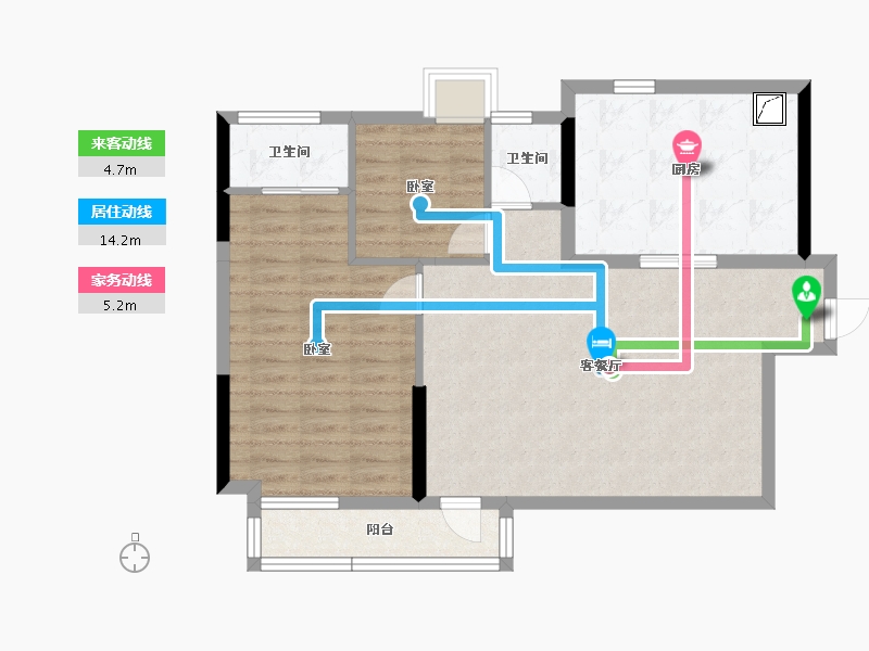 四川省-泸州市-三溪酒城国际-82.70-户型库-动静线