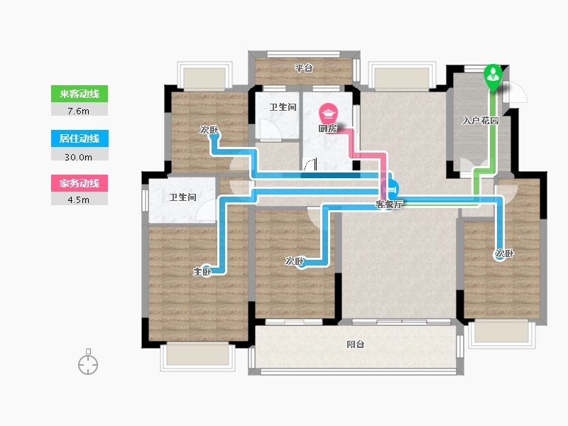 江苏省-南通市-珑府-120.80-户型库-动静线