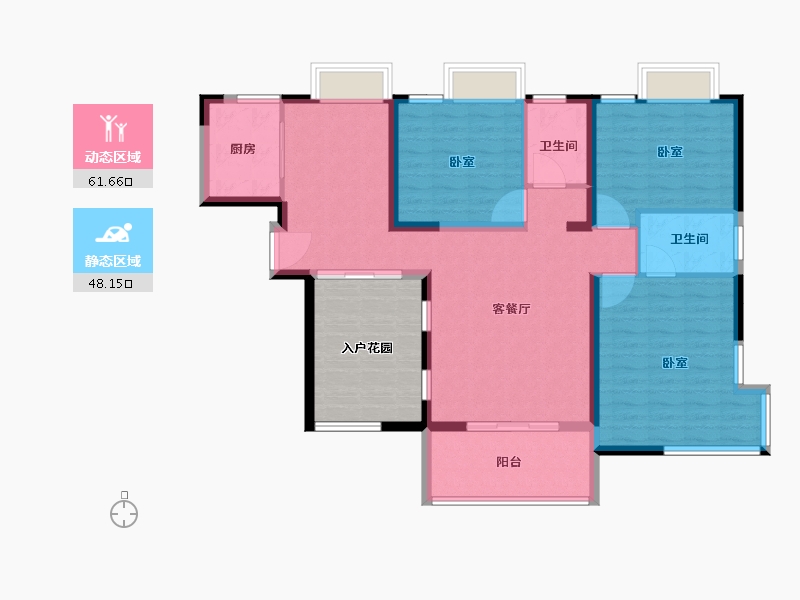 福建省-莆田市-万辉·国际城-109.80-户型库-动静分区