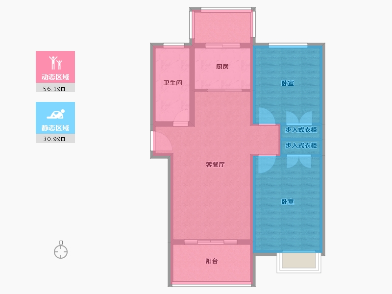 河北省-廊坊市-壹城公馆-78.00-户型库-动静分区