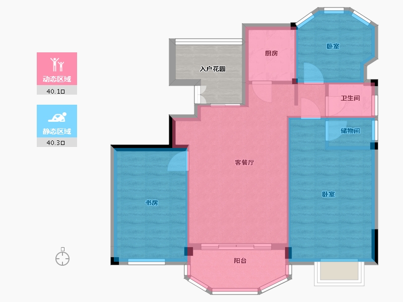 江苏省-镇江市-香江世纪名城-78.19-户型库-动静分区