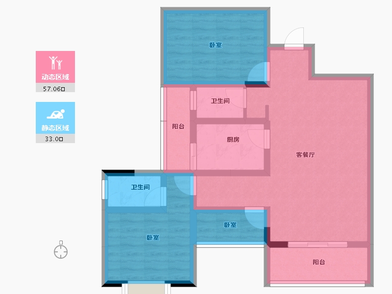 四川省-巴中市-首座巴黎-78.32-户型库-动静分区