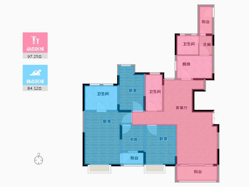 江苏省-扬州市-万豪西花苑-163.00-户型库-动静分区