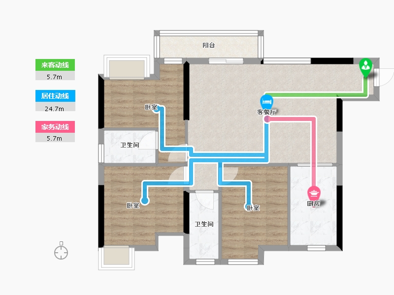 四川省-泸州市-三溪酒城国际-81.99-户型库-动静线