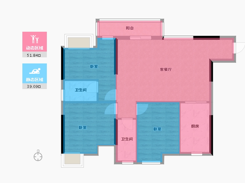 四川省-泸州市-三溪酒城国际-81.99-户型库-动静分区