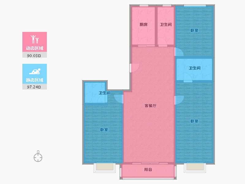 山东省-潍坊市-东晨阳光-171.00-户型库-动静分区