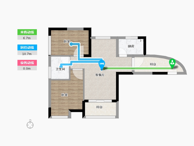 福建省-莆田市-碧桂园·浪琴湾-61.62-户型库-动静线