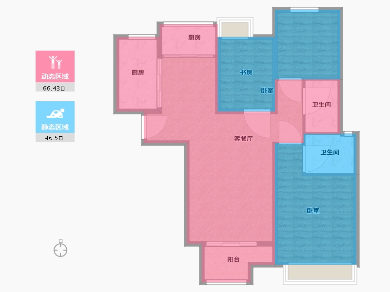 山东省-威海市-保利凯旋公馆-102.00-户型库-动静分区