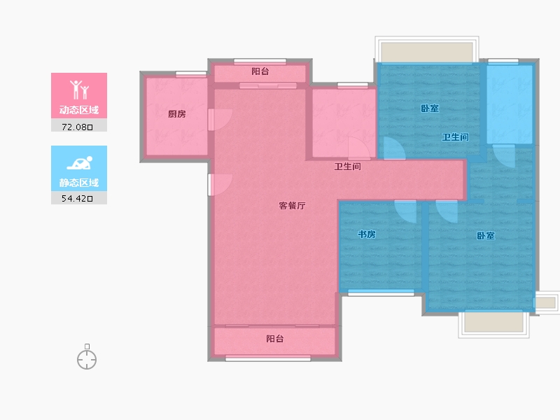 山东省-威海市-保利凯旋公馆-114.66-户型库-动静分区