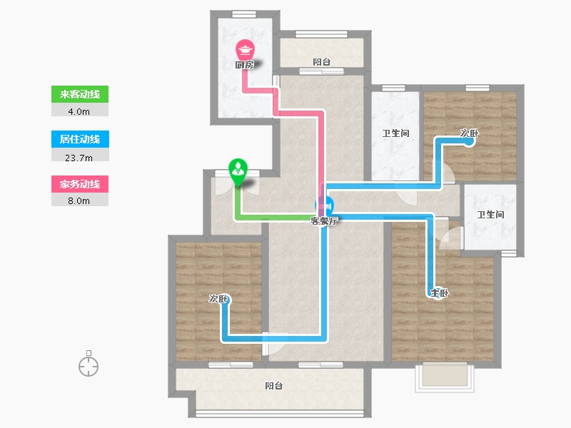 安徽省-蚌埠市-绿城春江明月-114.00-户型库-动静线