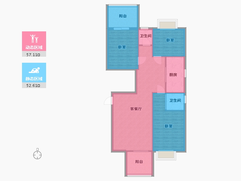 广东省-汕头市-华盛豪苑-100.10-户型库-动静分区