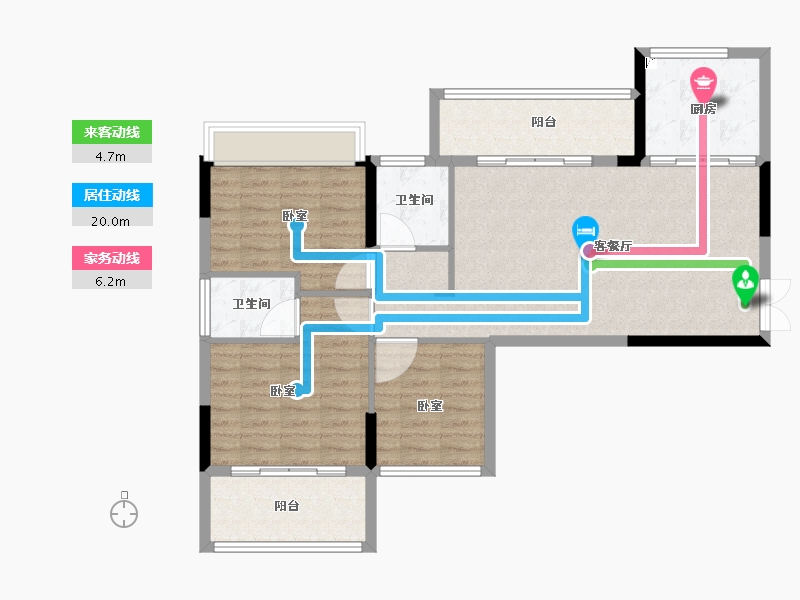 福建省-莆田市-凯天城-95.00-户型库-动静线