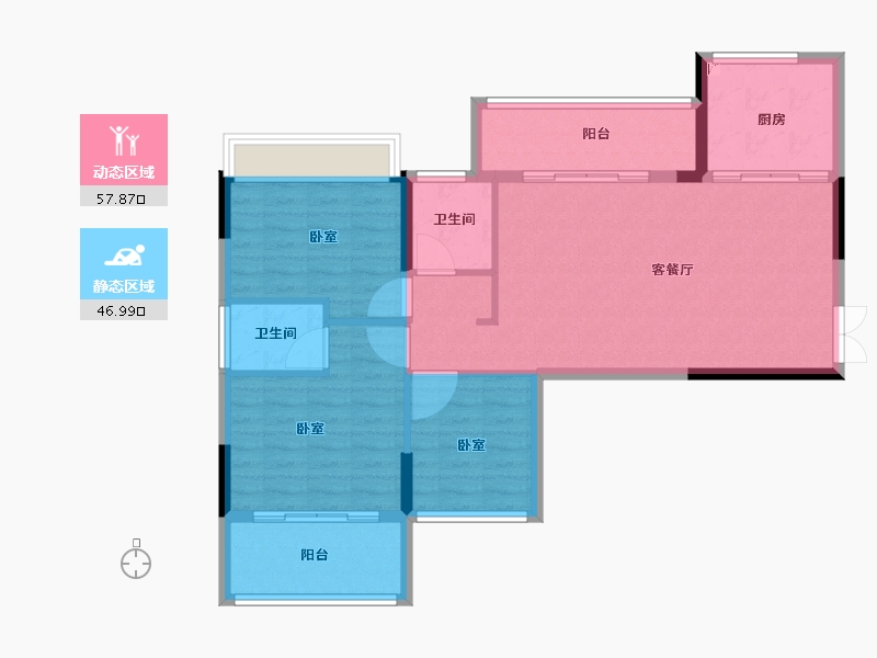 福建省-莆田市-凯天城-95.00-户型库-动静分区