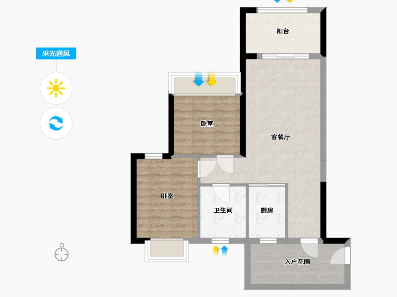 广东省-湛江市-新宇大厦-68.20-户型库-采光通风