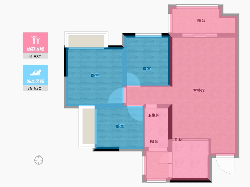 四川省-遂宁市-悦城-69.72-户型库-动静分区