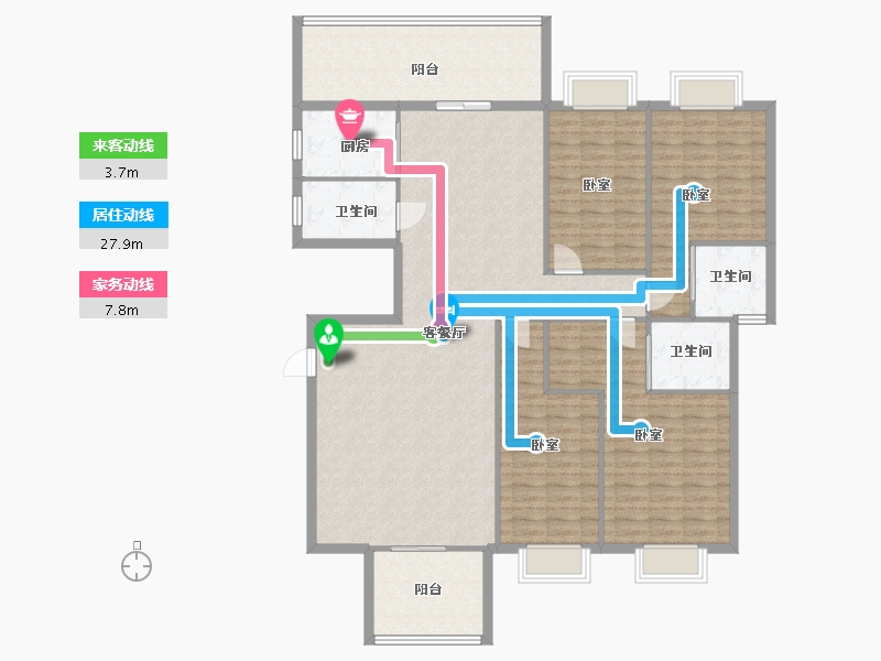 广东省-汕头市-华盛豪苑-164.00-户型库-动静线