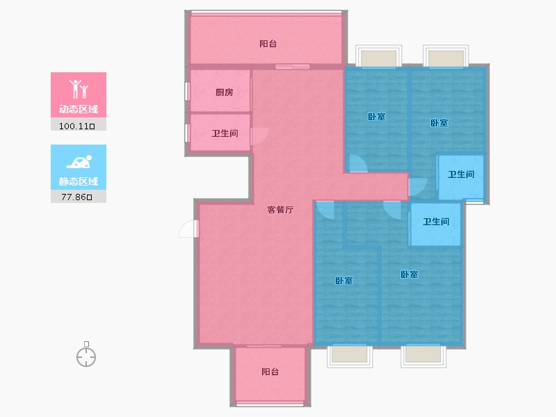 广东省-汕头市-华盛豪苑-164.00-户型库-动静分区