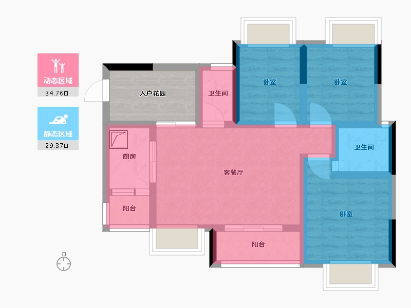 四川省-遂宁市-悦城-60.99-户型库-动静分区