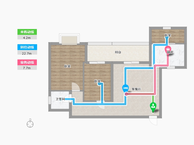 广东省-汕头市-盛荟花园-76.42-户型库-动静线