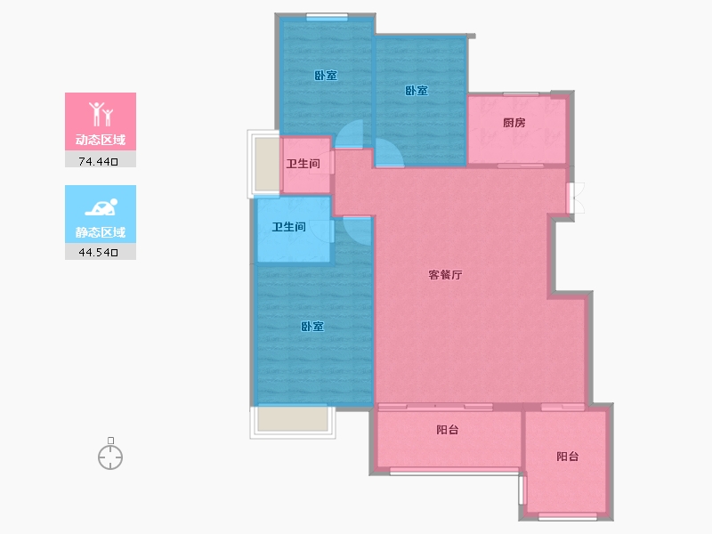 河北省-石家庄市-天山熙湖-110.00-户型库-动静分区