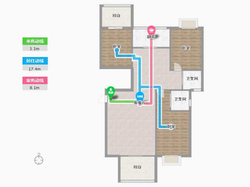 广东省-汕头市-华盛豪苑-131.26-户型库-动静线