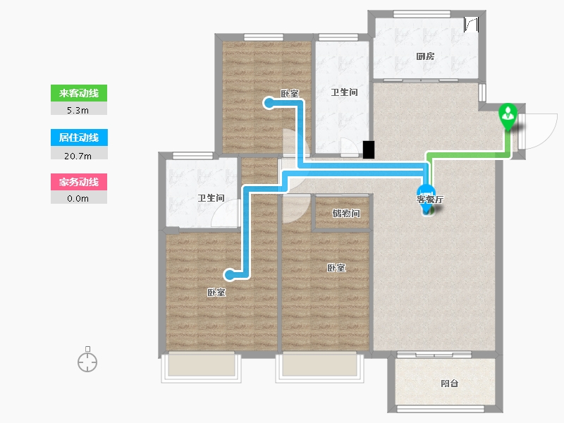 江苏省-扬州市-豪普思卡-118.00-户型库-动静线