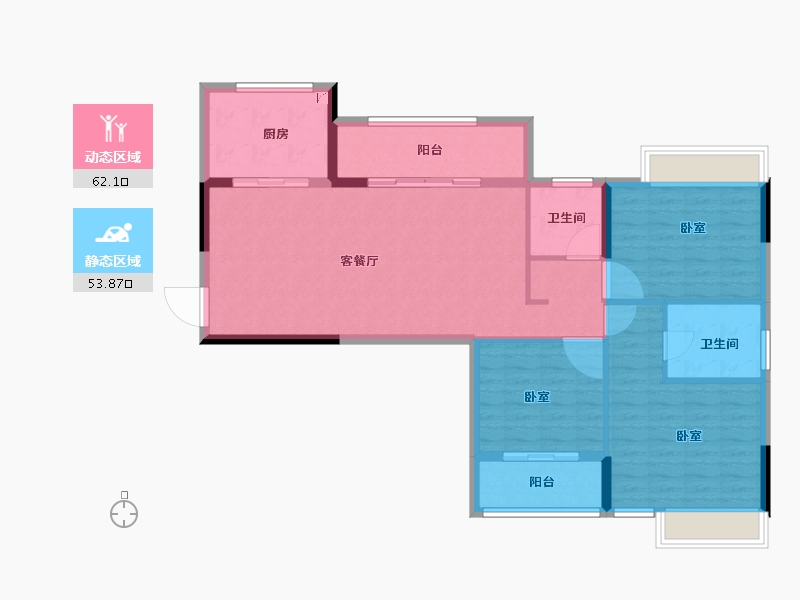 福建省-莆田市-凯天城-104.91-户型库-动静分区